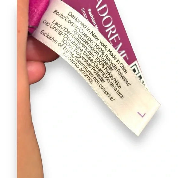 Adore Me Zandy Plum Silk and Lace Racerback Slip/Nightie with Adjustable Straps - Picture 11 of 14